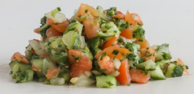Tomaat komkommer bieslook salade zonder dressing 1 kg