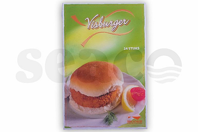 Visburgers voorgebakken 24 x 100 gram *DIEPVRIES *Bestellen voor 12:00 = volgende dag leveren *DV