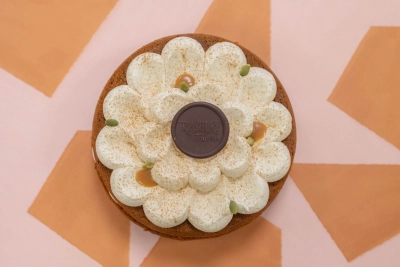 Sweet potato & karamel chai taart Vegan trashure taart gesneden 10 GROTE punten * 2 dagen besteltijd