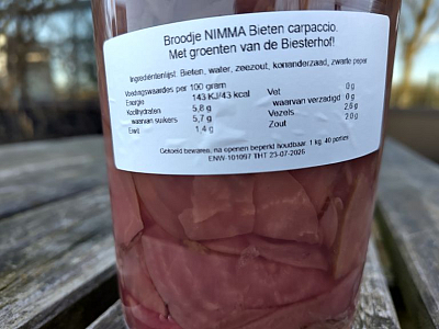 Gefermenteerde groentenmix bieten carpaccio REGENERATIEF 1 kg