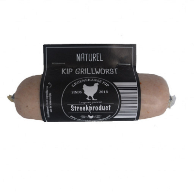 Grillworst Naturel GROENEKAN kip 6 x 250 gram *Vrijdag bestellen = Donderdag leveren