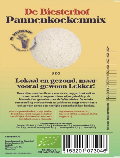 Pannenkoekmix regeneratief geteeld 5 kg