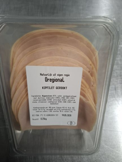 NIEUW Kipfilet GEROOKT gesneden à 250 gram ca 16 plakken THT ca 10 dag *(minder zout)