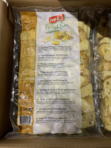 Aardappel wedges met ROZEMARIJN 2 kg