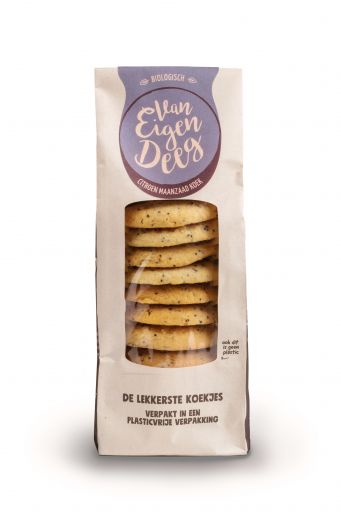 Citroen Maanzaad Koek ECOLOGISCH (pak) – Laag in suikers (10 x 150g)