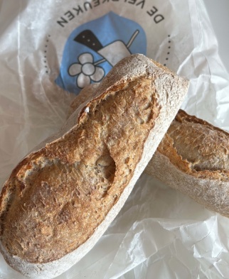 Broodje Utrecht 50 x 100 gram Zuurdesem broodje bruin Regeneratief Bake off *DV